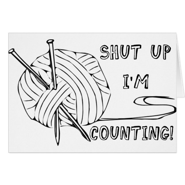 Cartão Cale-se, estou contando (Frente Horizontal)