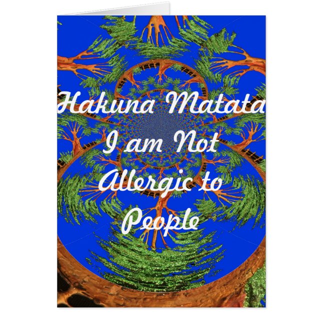 Cartão Caleidoscópio Acacia Tree Art Impressão/Gráfico (Frente)