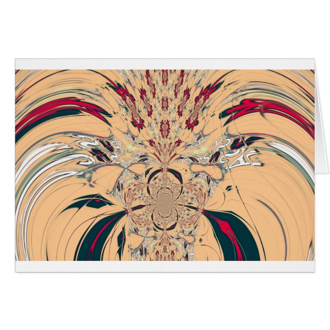 Cartão Caleidoscópio Africano Vibrante: Uma Delícia de Pe (Frente Horizontal)