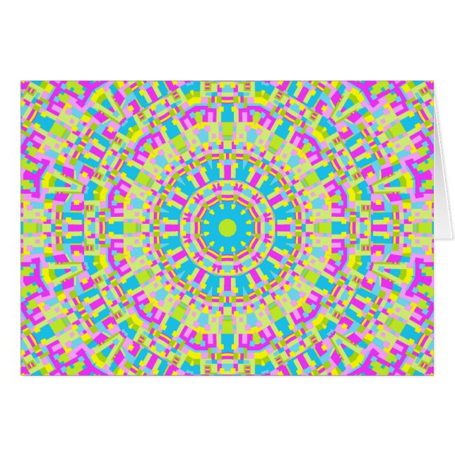 Cartão Caleidoscópio Colorido 06 (Frente Horizontal)