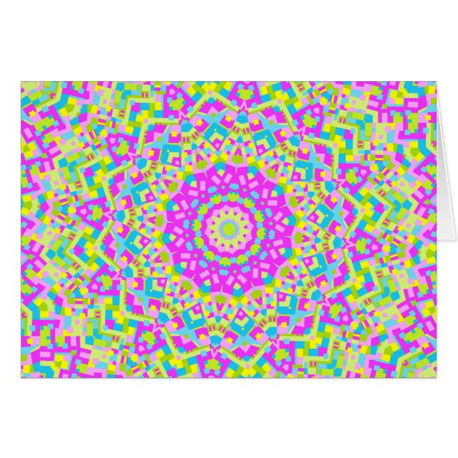 Cartão Caleidoscópio Colorido 08 (Frente Horizontal)