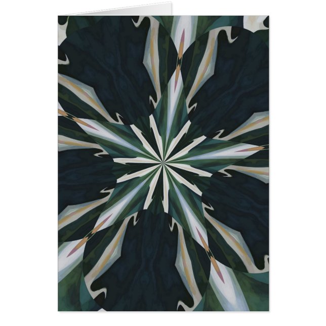 Cartão Caleidoscópio da estrela do lírio de Calla (Frente)