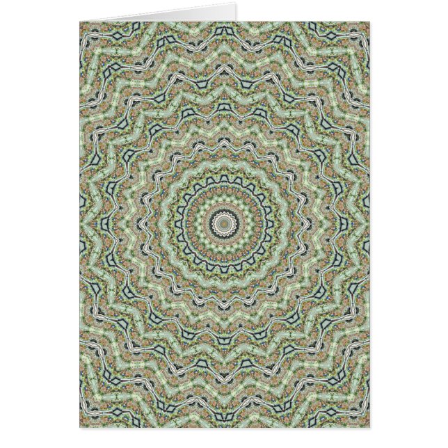 Cartão Caleidoscópio Verde (Frente)