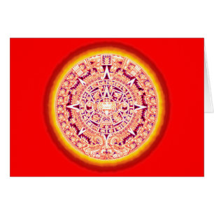 Cartão Calendário asteca antigo
