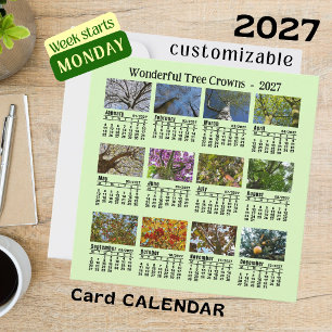 Cartão Calendário de Fotos da Copa das Árvores de 2027 Se
