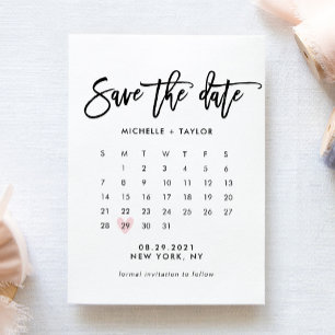 Cartão Calendário Salvar a Data