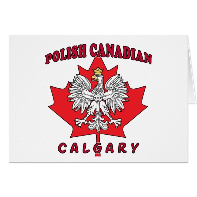 Cartão Calgary Polska Canada Leaf (Frente Horizontal)
