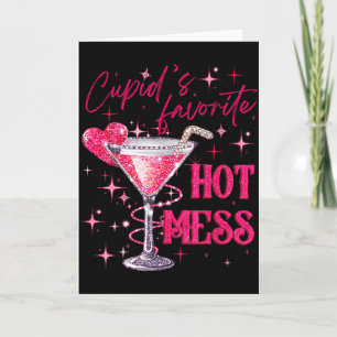 Cartão Cálice de Cupido Martini do Dia dos Namorados Dia
