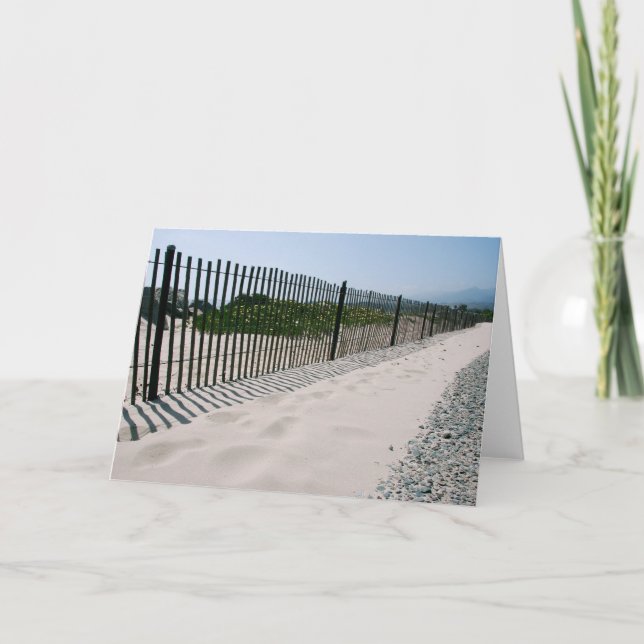 Cartão California Beach Fence Note Card (Frente)