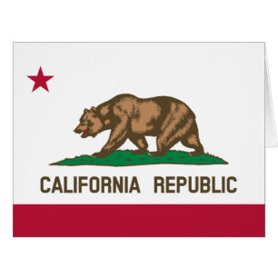 Cartão California Cali Republic Bear Flag, Estados Unidos