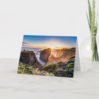 Cartão California Coast Sunset Greeting Card
