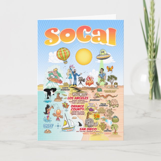 Cartão Califórnia do Sul em Branco (Frente)