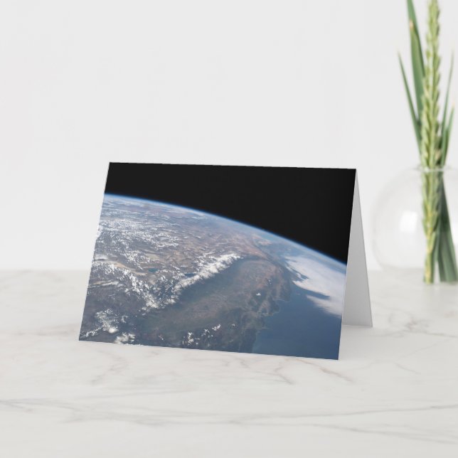 Cartão Califórnia E Nevada Como Viram Do Espaço. (Frente)