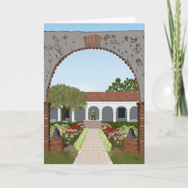 Cartão California mission greeting card, blank inside (Frente)
