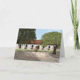 Cartão California mission greeting card, blank inside