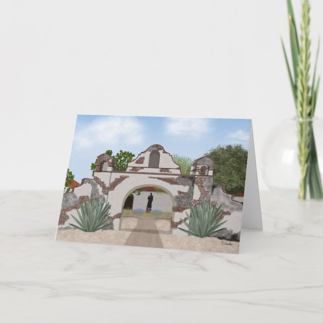 Cartão California mission greeting card, blank inside (Frente)
