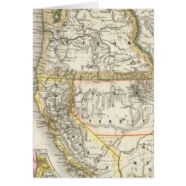 Cartão Califórnia, Oregon, Utah (Frente)