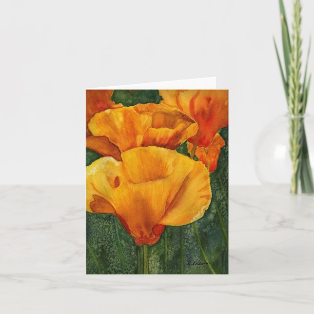 Cartão California Poppies notecard (Frente)