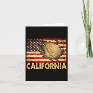 Cartão Califórnia Usa Bandeira Americana Patriótica 4º De