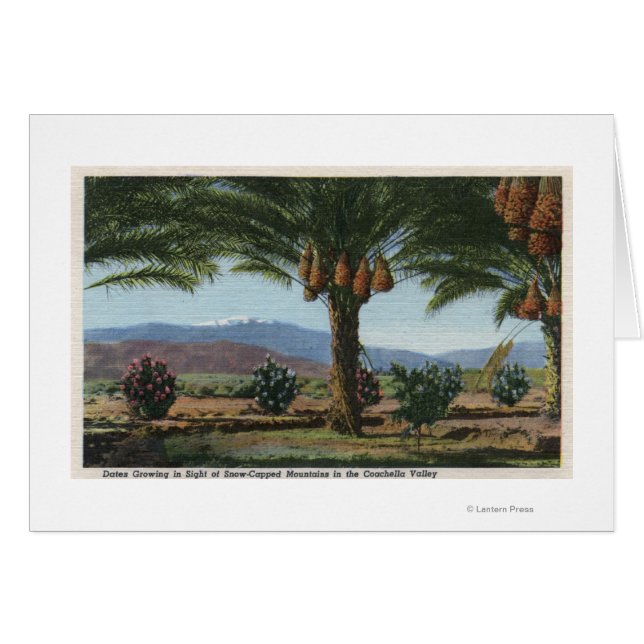 Cartão CaliforniaDates Crescendo na Coachella (Frente Horizontal)