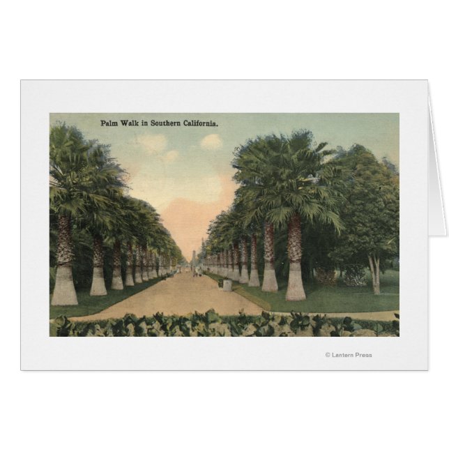 Cartão CaliforniaPalms Alongside Road (Frente Horizontal)