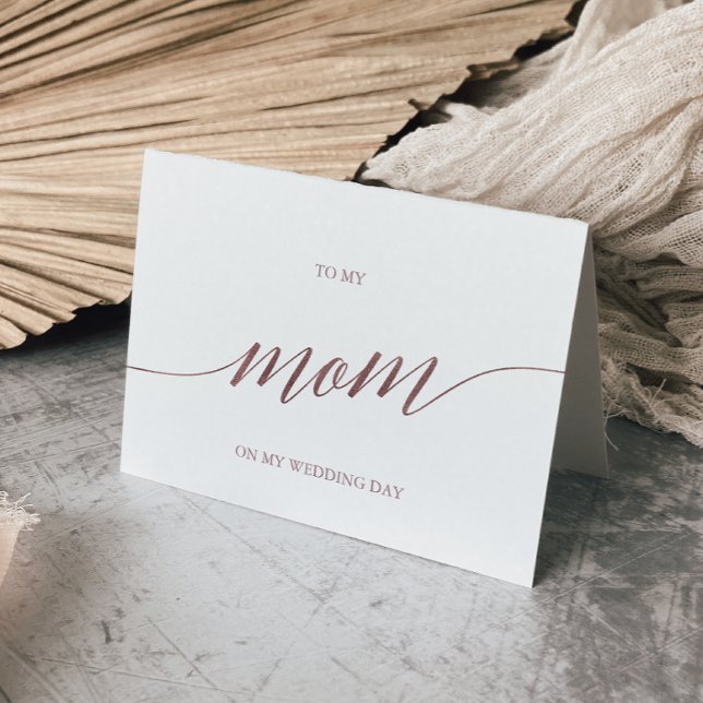 Cartão Caligrafia Elegante Rosa Dourada Para O Casamento  (Criador carregado)