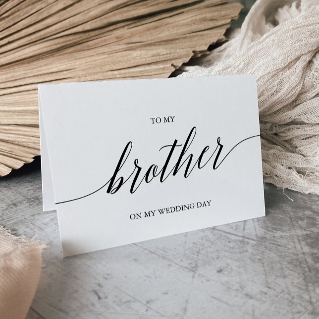 Cartão Caligrafia Negra Elegante Para Meu Irmão (Criador carregado)