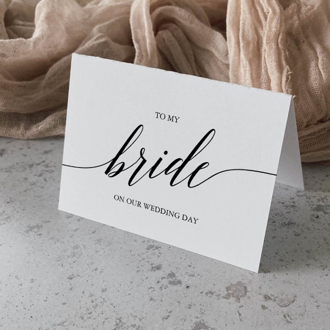 Cartão Caligrafia Negra Elegante Para Minha Noiva (Criador carregado)