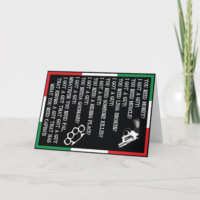 CARTÃO CALL MARK GREETING CARD, FUNNY ITALIAN COMEDY (Frente)