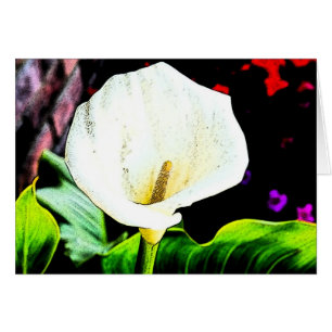 Cartão Calla lateralmente