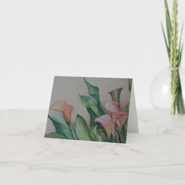 Cartão Calla Lilies Art Note Card (Frente)