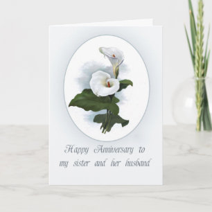 Cartão Calla Lilly Anniversary for Sister