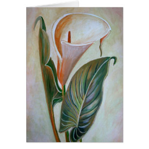 Cartão Calla Lily Beautiful Botanical Art