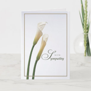 Cartão Calla Lily Sympathy