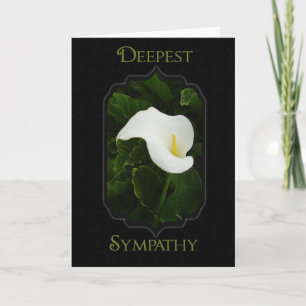 Cartão Calla Lily Sympathy