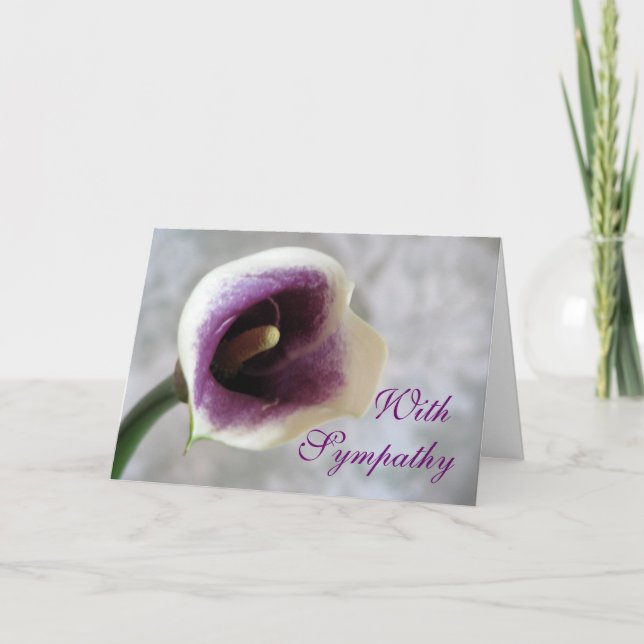 Cartão Calla Lily Sympathy Greeting Card (Frente)