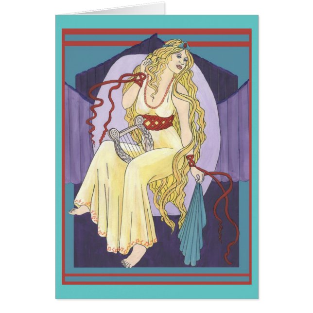 Cartão Calliope dourado (Frente)