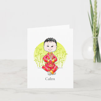 Cartão Calm China Boy note cards