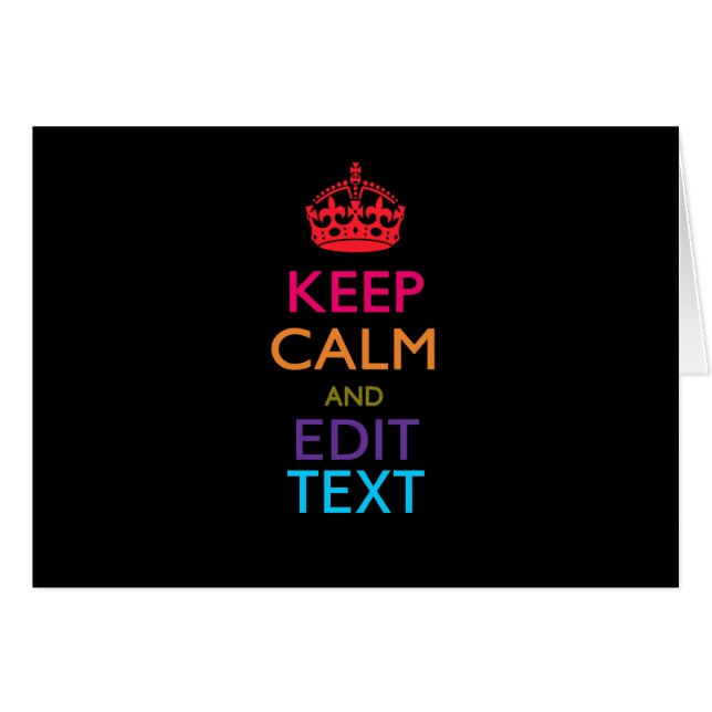 Cartão CALM DE MANUTENÇÃO Personalizado Tenha Seu Texto M (Frente Horizontal)