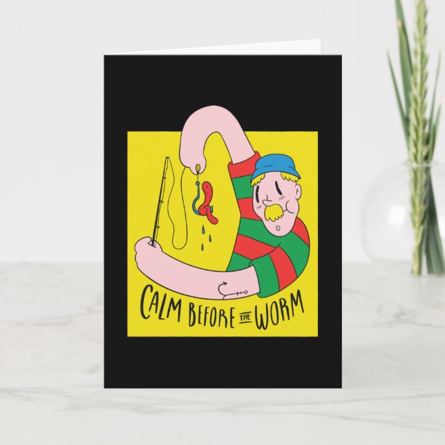 Cartão Calma antes do verme (Frente)