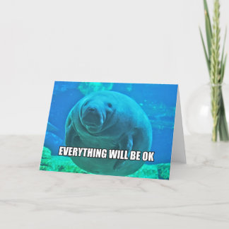 Cartão Calming Manatee Greeting Card