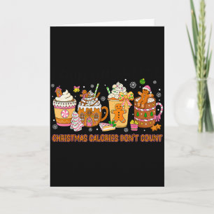 Cartão Calorias De Natal Não Contam Camisas De Natal Dive