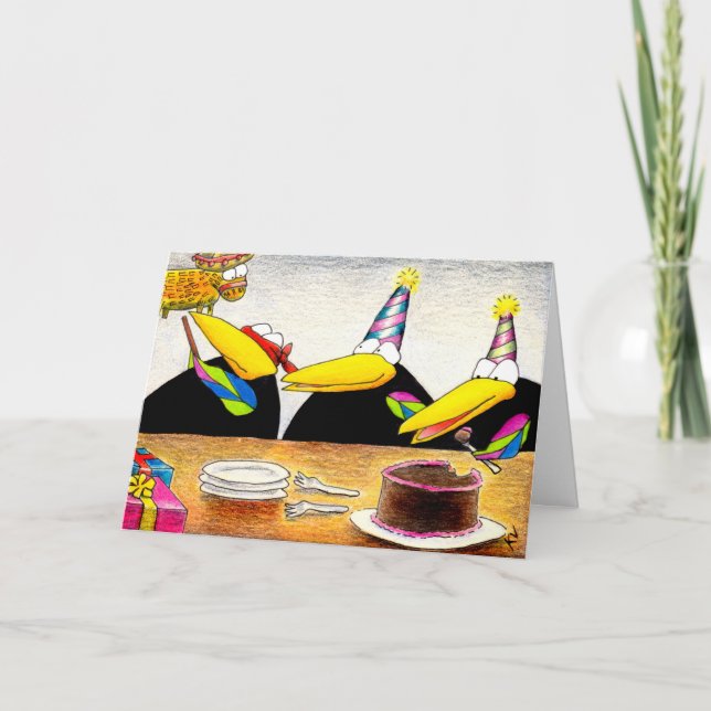 Cartão Calorie Tips for Birthday Crows card (Frente)