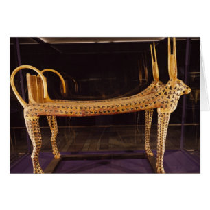 Cartão Cama funerária sob a forma da vaca sagrada