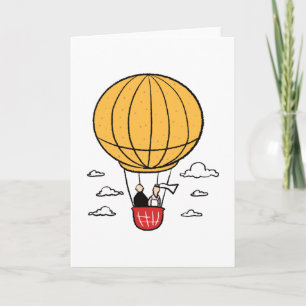Cartão Camada Balão de Amor com Ar Quente