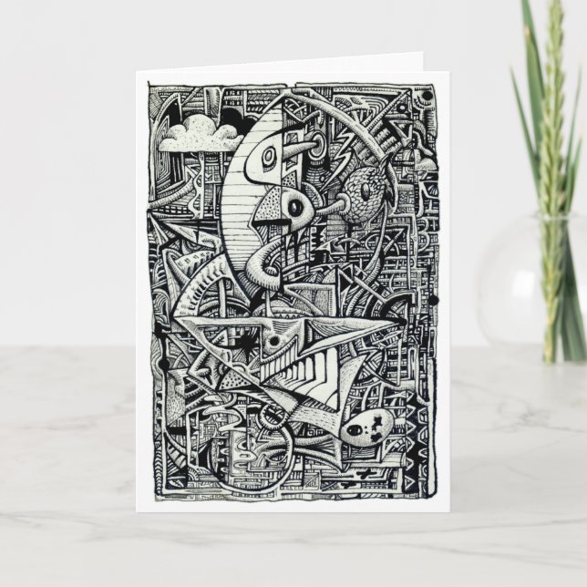 Cartão Câmara dos Sonhos, desenho de tinta (Frente)