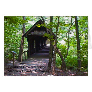 Cartão Cambron Covered Bridge, Madison County, Alabama