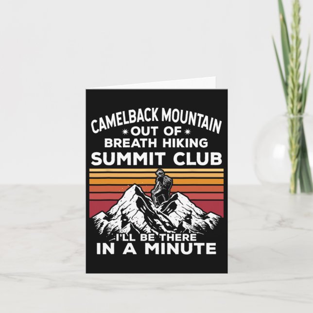 Cartão Camelback Mountain Out Of Breath Hiking Summit (Frente)