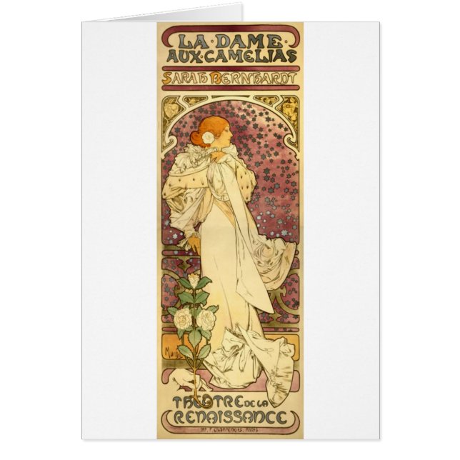 Cartão Camelias auxiliares da dama do La (Frente)