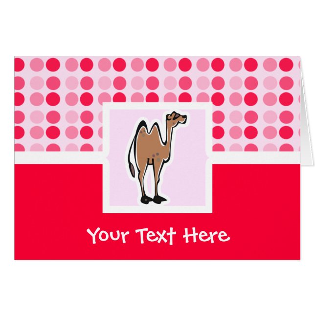 Cartão Camelo bonito (Frente Horizontal)